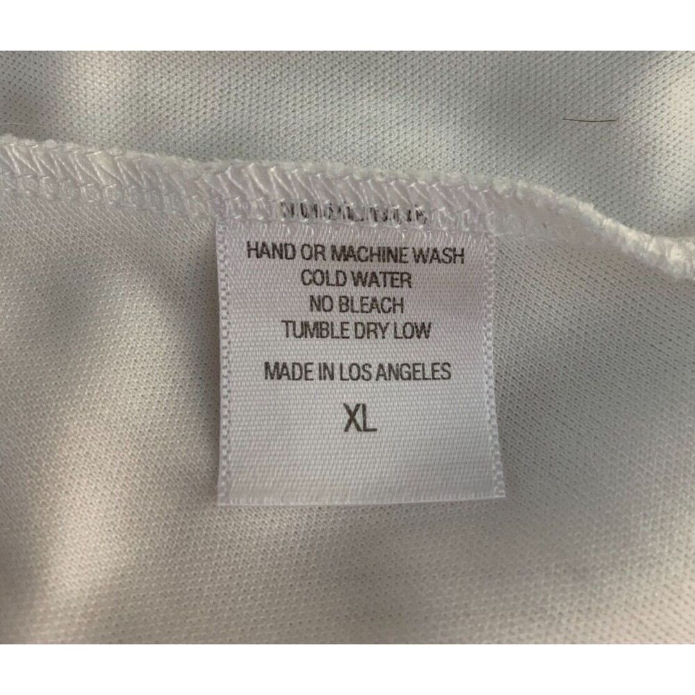 Lucy in the Sky Women's size XL White Striped Babydoll Ruffle Dress Tie Back - Picture 4 of 8